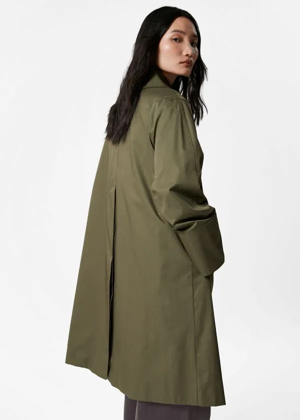 Women Jackets and Coats and Other Stories Collared Car Coat Khaki Green