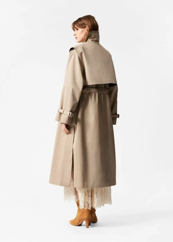 Women Jackets and Coats and Other Stories FunnelNeck Trench Coat Beige