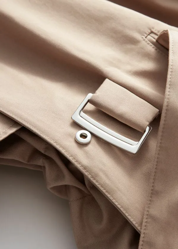 Women Jackets and Coats and Other Stories FunnelNeck Trench Coat Beige