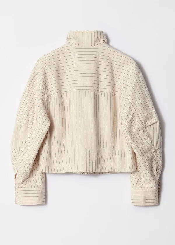 Women Jackets and Coats and Other Stories PatchPocket Jacket Cream Pinstripe
