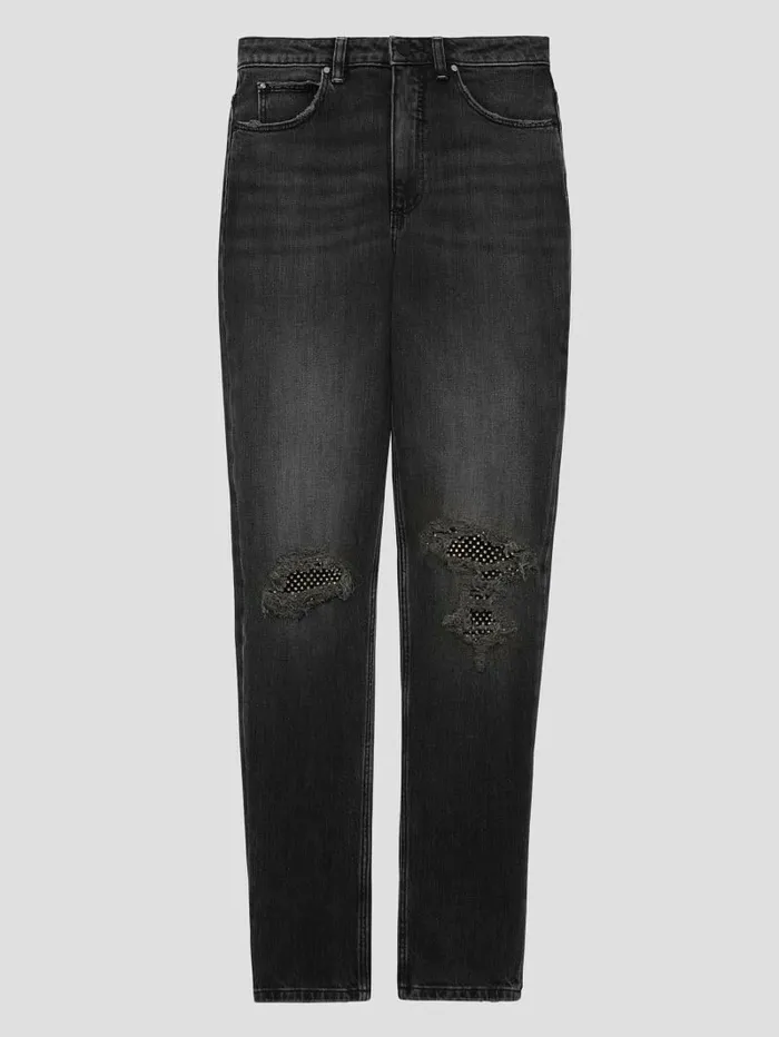 Women Jeans and Denim GUESS Eco Crystal RipandRepair Mom Jeans Authentic Net
