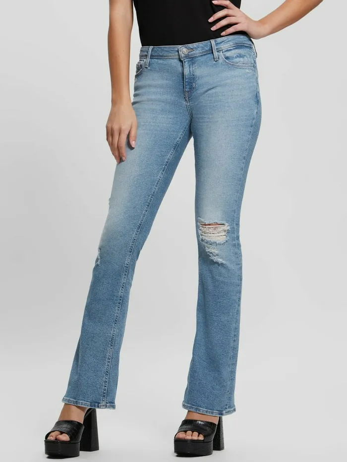 Women Jeans and Denim GUESS Eco Ryder LowRise Flare Jeans Cali Blues Women Jeans and Denim GUESS Eco Ryder LowRise Flare Jeans Cali Blues