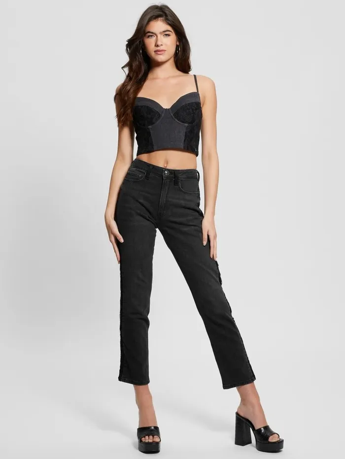 Women Jeans and Denim GUESS Lelly Denim Bustier Authentic Lace Women Jeans and Denim GUESS Lelly Denim Bustier Authentic Lace