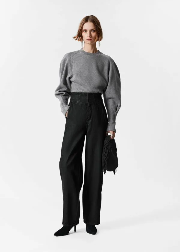 Women Jeans and Other Stories HighWaist BarrelLeg Jeans Black