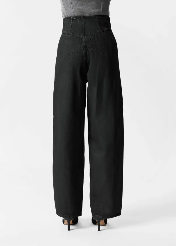 Women Jeans and Other Stories HighWaist BarrelLeg Jeans Black