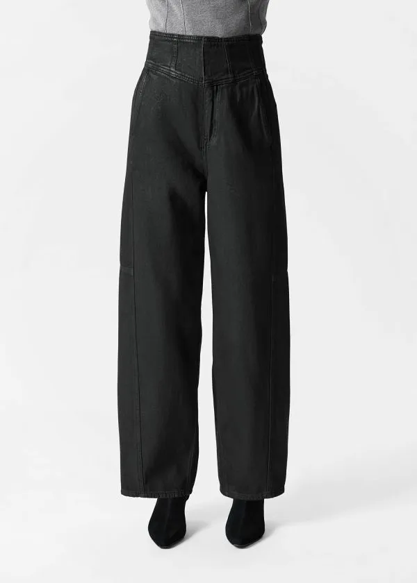 Women Jeans and Other Stories HighWaist BarrelLeg Jeans Black