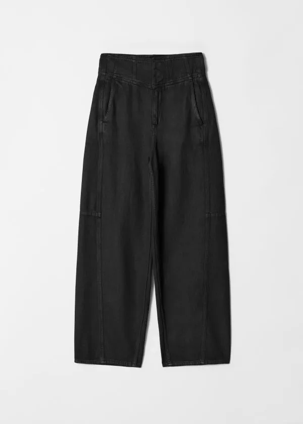 Women Jeans and Other Stories HighWaist BarrelLeg Jeans Black