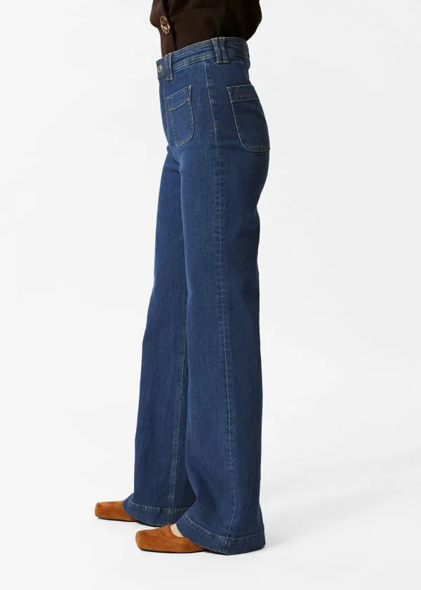 Women Jeans and Other Stories HighWaist Flared Jeans Blue