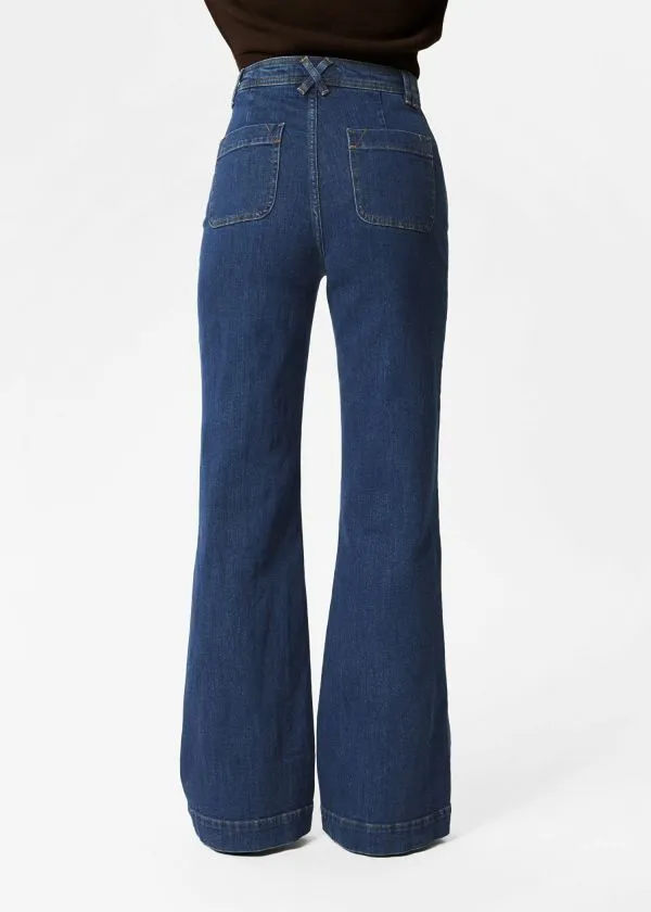 Women Jeans and Other Stories HighWaist Flared Jeans Blue