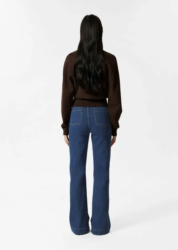 Women Jeans and Other Stories HighWaist Flared Jeans Blue