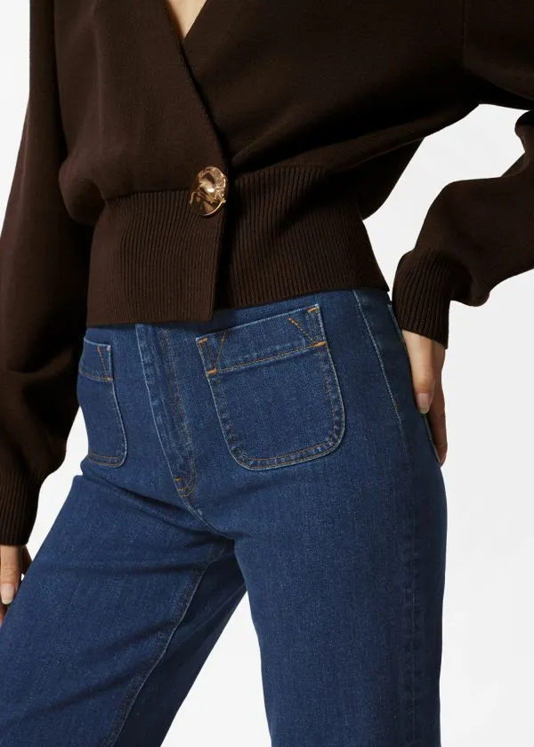 Women Jeans and Other Stories HighWaist Flared Jeans Blue
