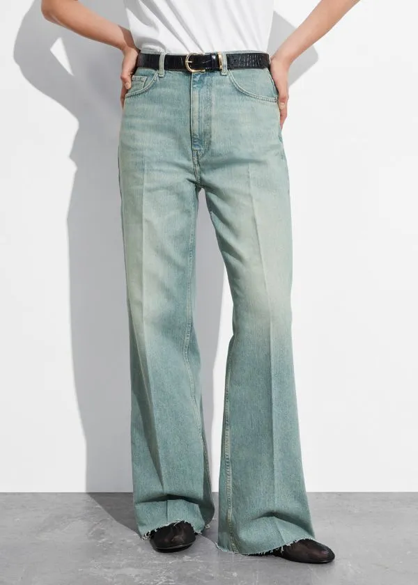 Women Jeans and Other Stories HighWaist StraightLeg Jeans Dusty Blue