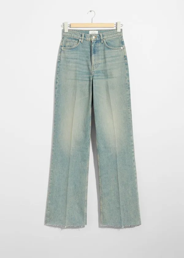 Women Jeans and Other Stories HighWaist StraightLeg Jeans Dusty Blue
