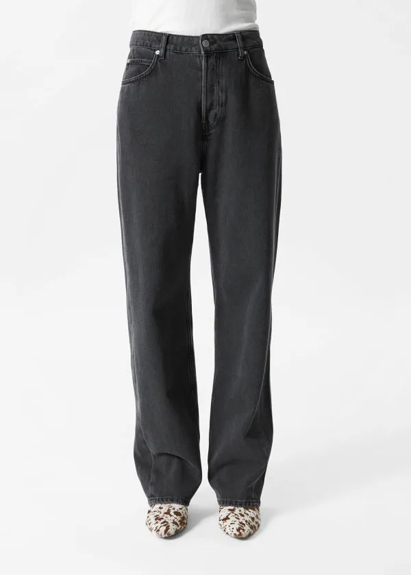 Women Jeans and Other Stories Relaxed Tapered Jeans Black