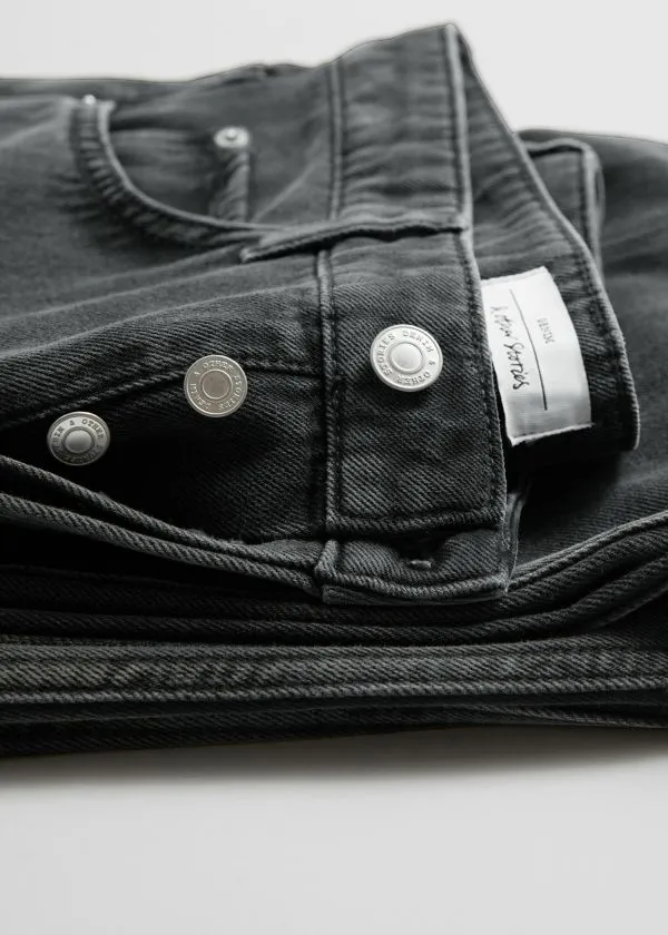 Women Jeans and Other Stories Relaxed Tapered Jeans Black