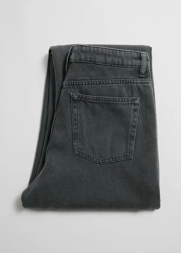 Women Jeans and Other Stories Relaxed Tapered Jeans Black