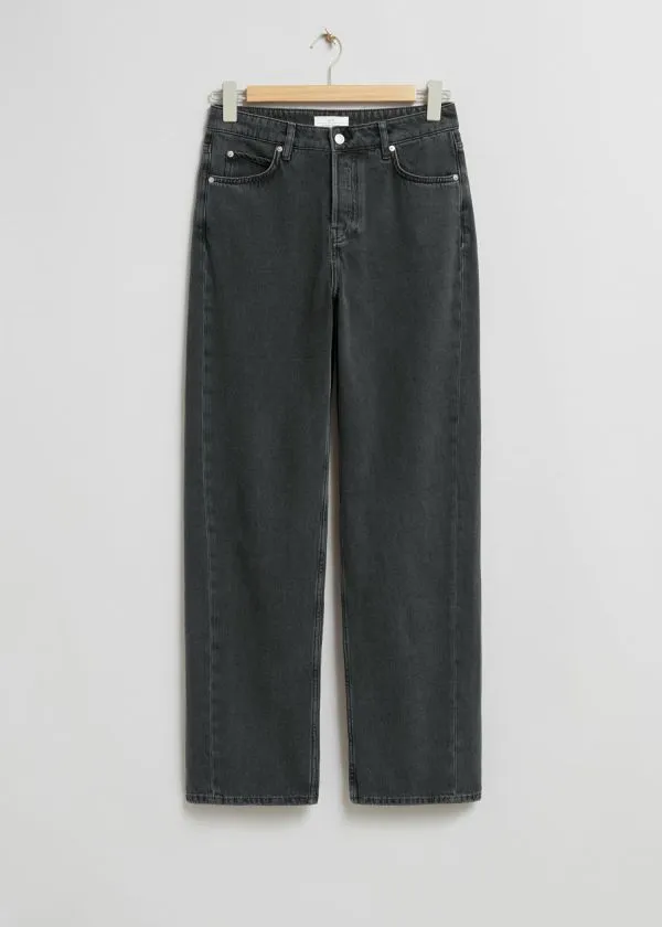 Women Jeans and Other Stories Relaxed Tapered Jeans Black