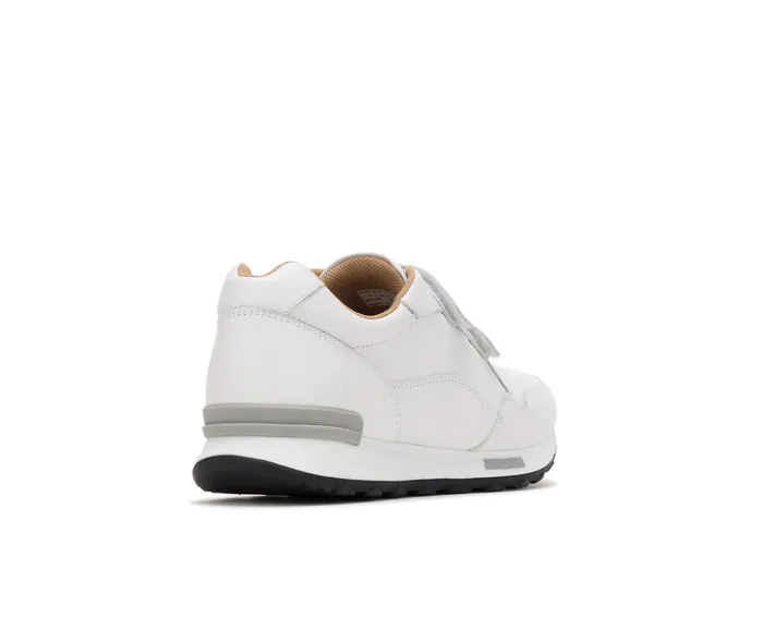 Women Jenna 2Strap Jogger White Leather Sneakers Hush Puppies