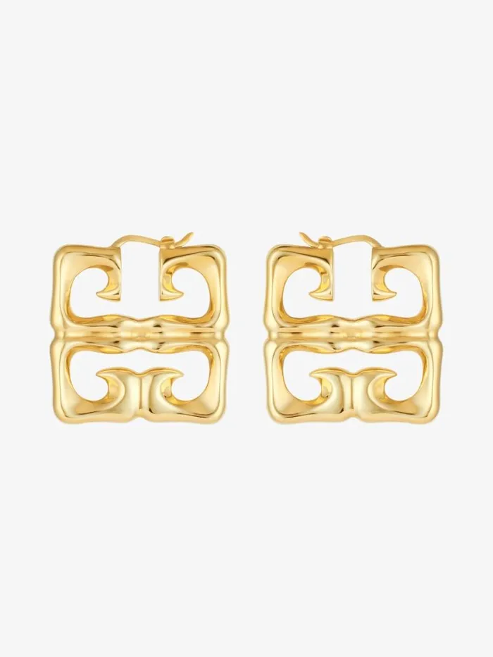 Women Jewelry Givenchy 4G Liquid Earrings In Metal Golden Yellow