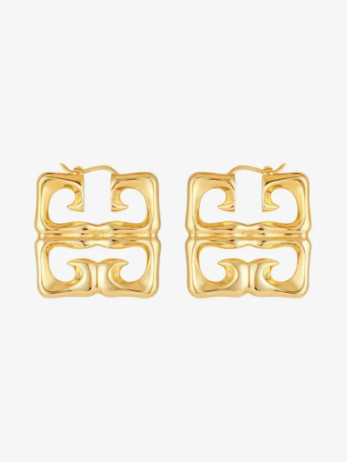 Women Jewelry Givenchy 4G Liquid Earrings In Metal Golden Yellow