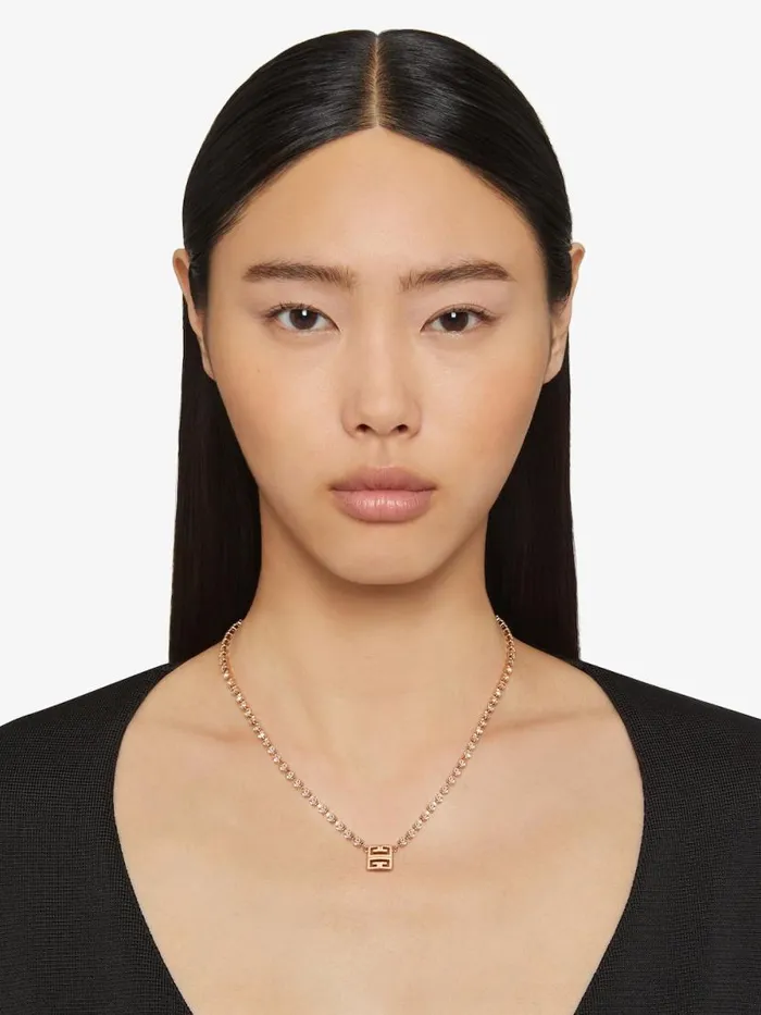 Women Jewelry Givenchy 4G Necklace In Metal With Crystals Rose Golden Women Jewelry Givenchy 4G Necklace In Metal With Crystals Rose Golden