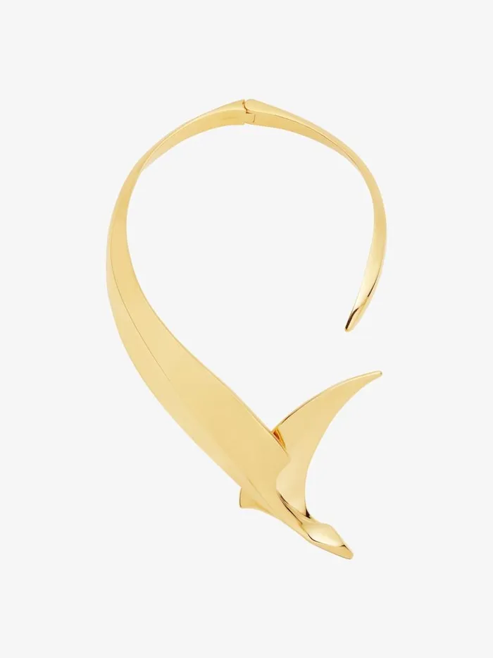 Women Jewelry Givenchy Bird Torque Necklace In Metal Golden Yellow