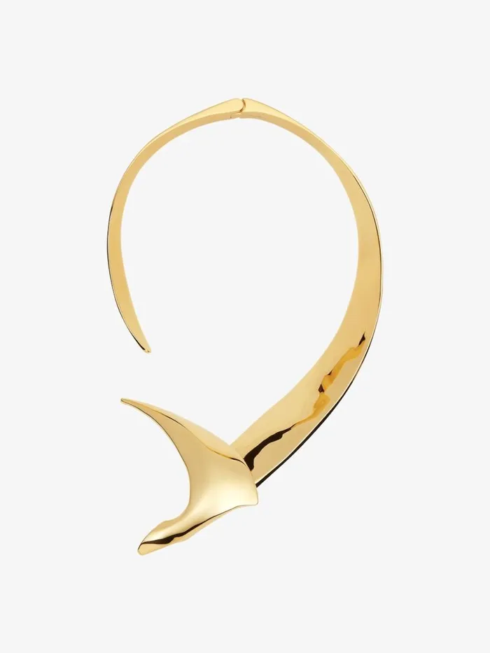 Women Jewelry Givenchy Bird Torque Necklace In Metal Golden Yellow