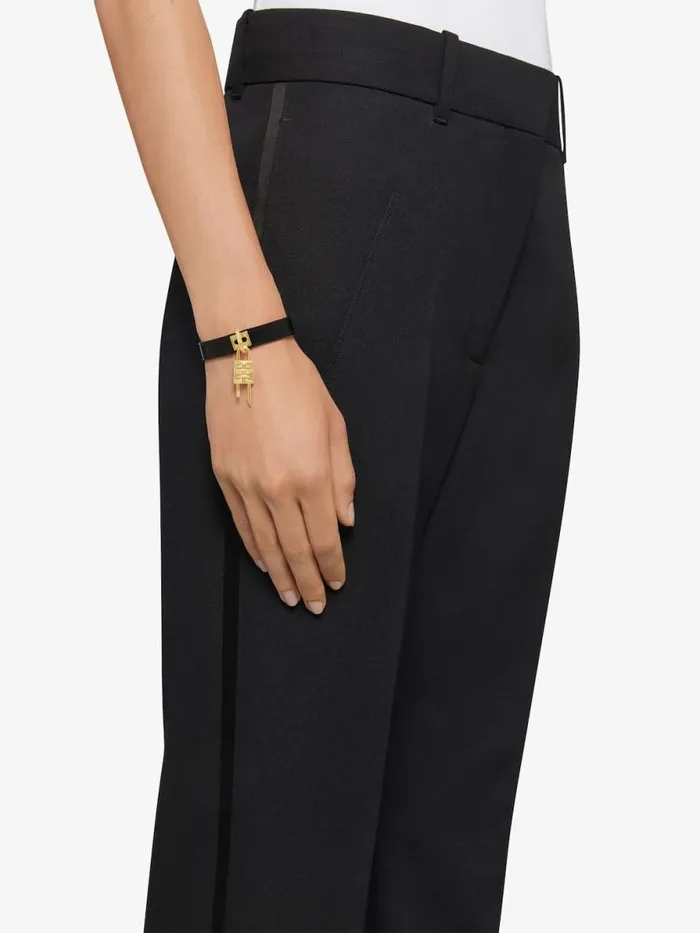 Women Jewelry Givenchy Mini Lock Bracelet In Metal And Leather Blackgolden Women Jewelry Givenchy Mini Lock Bracelet In Metal And Leather Blackgolden
