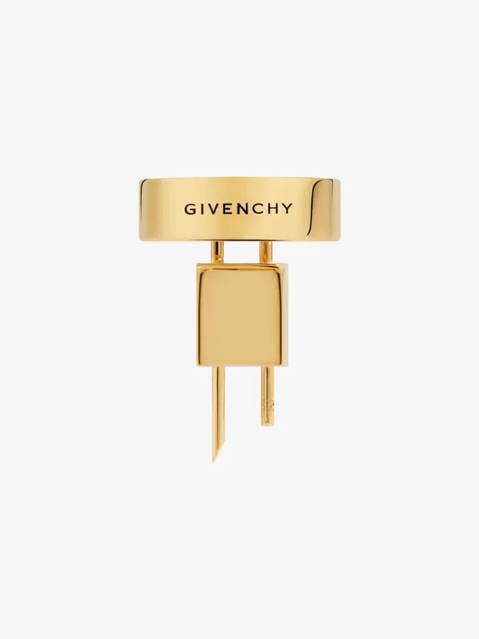 Women Jewelry Givenchy Mini Lock Ring In Metal Golden Yellow