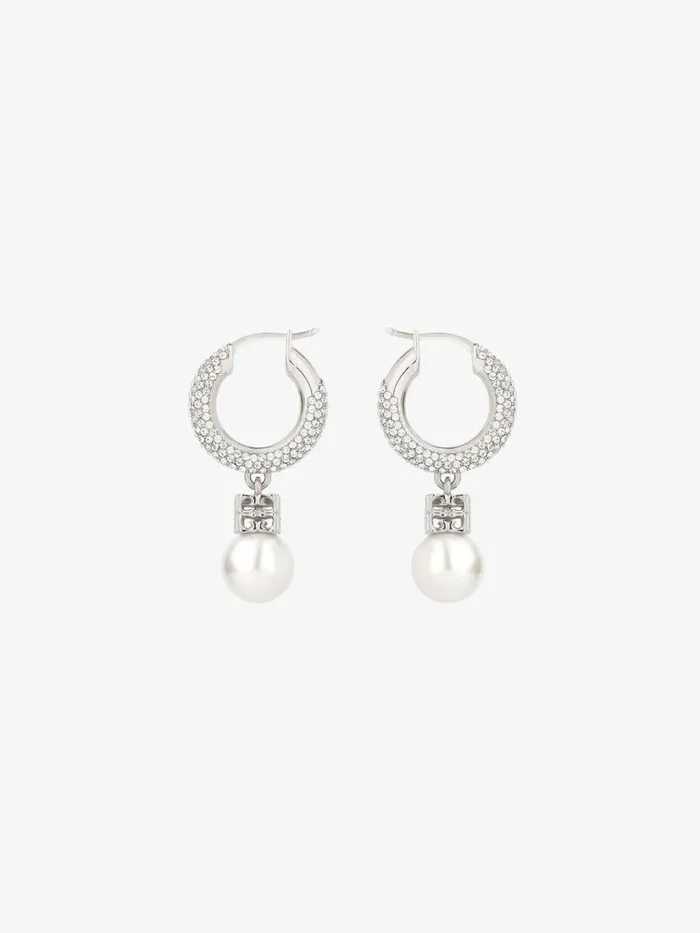 Women Jewelry Givenchy Pearl Earrings In Metal With Crystals Whitesilvery Women Jewelry Givenchy Pearl Earrings In Metal With Crystals Whitesilvery