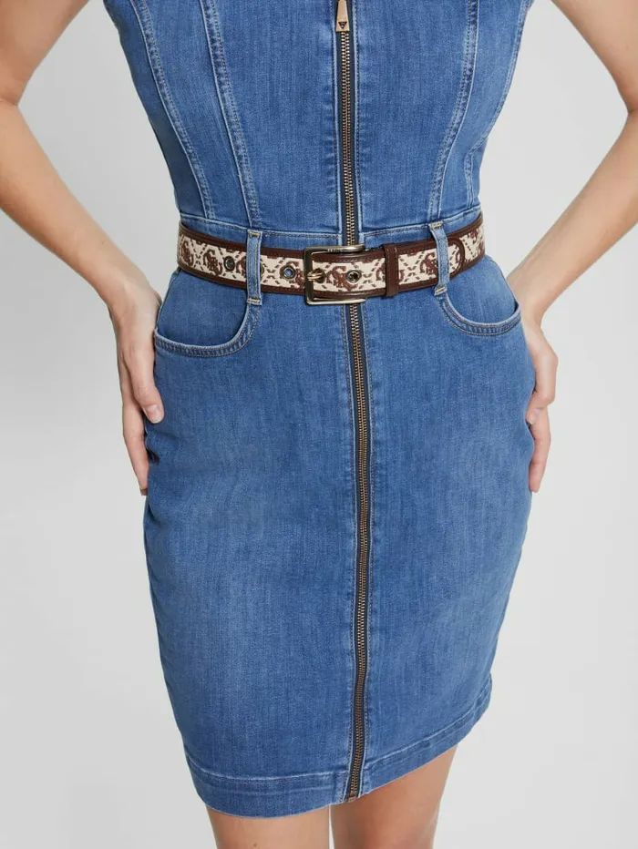 Women Katey Jacquard Logo Belt Brown Belts GUESS Women Katey Jacquard Logo Belt Brown Belts GUESS