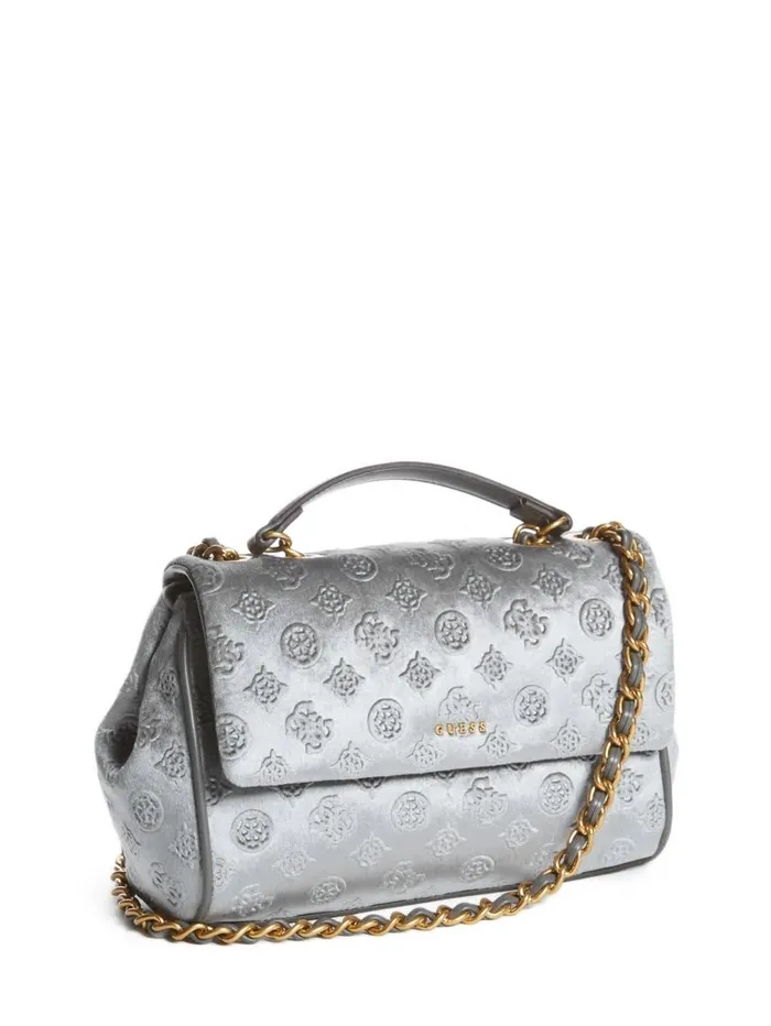 Women Kimi Logo Convertible Crossbody Smoke Grey Handbags GUESS Women Kimi Logo Convertible Crossbody Smoke Grey Handbags GUESS