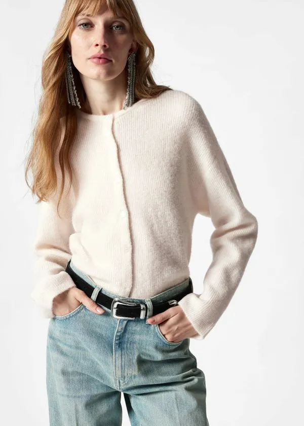 Women Knitwear and Other Stories AlpacaBlend Knitted Cardigan White