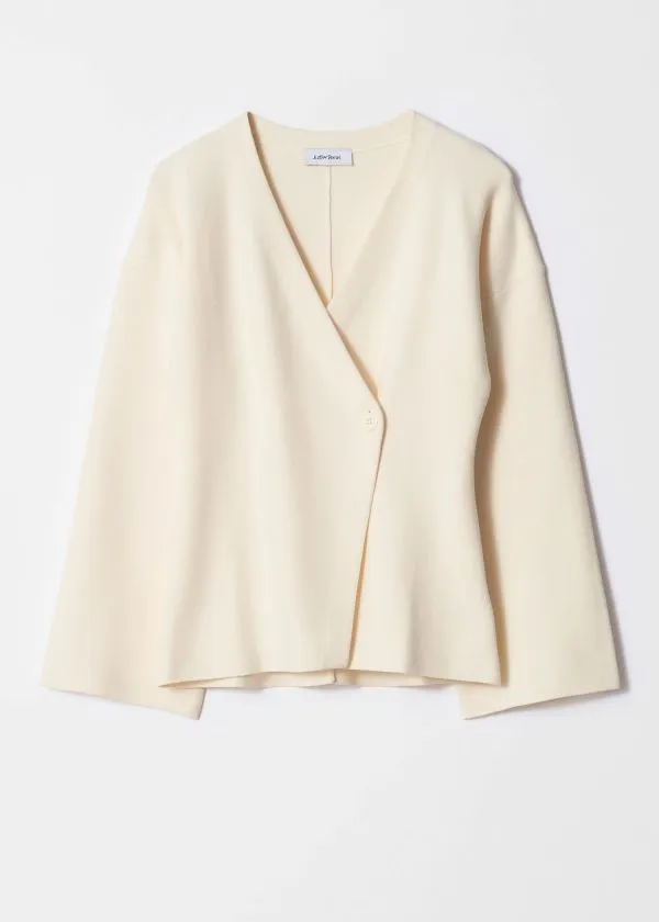 Women Knitwear and Other Stories Asymmetric Cardigan White