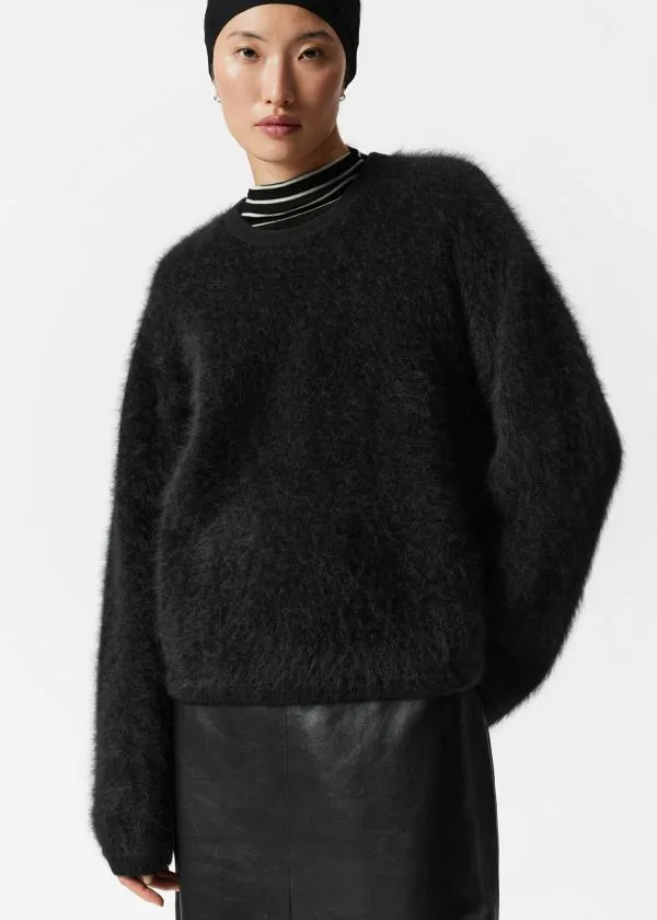 Women Knitwear and Other Stories BrushedCashmere Jumper Black