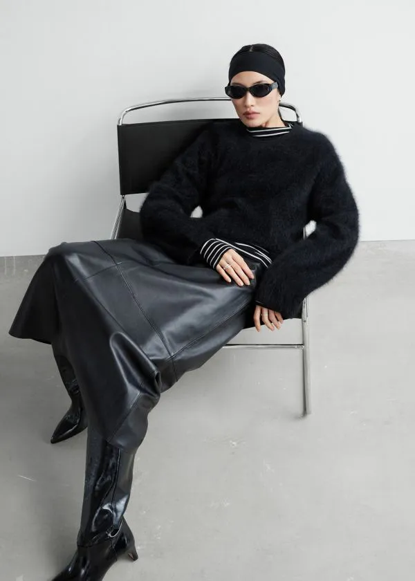 Women Knitwear and Other Stories BrushedCashmere Jumper Black