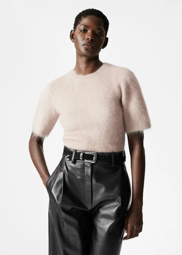 Women Knitwear and Other Stories BrushedKnit TShirt Mole