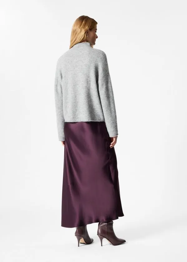 Women Knitwear and Other Stories HighNeck AlpacaKnit Jumper Grey