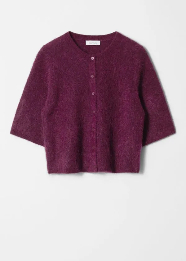 Women Knitwear and Other Stories Knitted MohairBlend Cardigan Burgundy