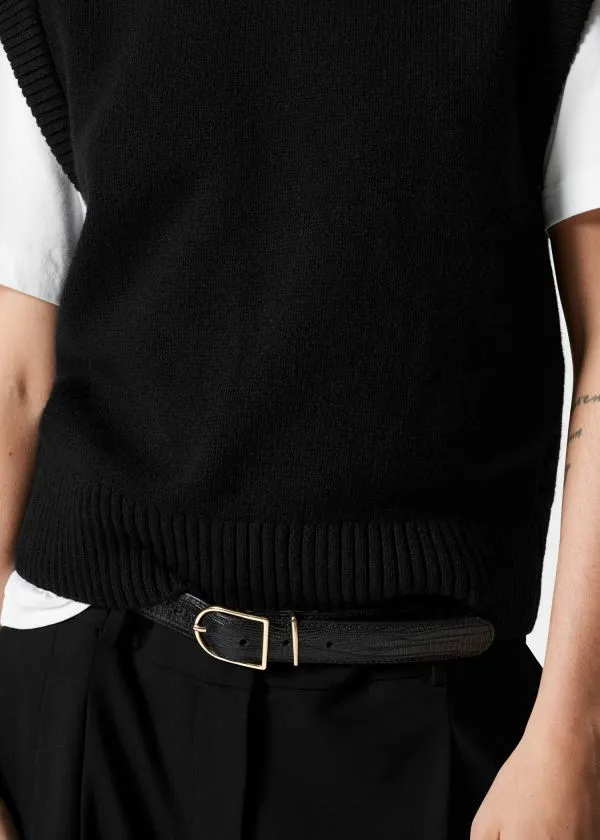 Women Knitwear and Other Stories Knitted Vest Black Women Knitwear and Other Stories Knitted Vest Black