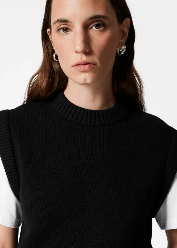 Women Knitwear and Other Stories Knitted Vest Black Women Knitwear and Other Stories Knitted Vest Black