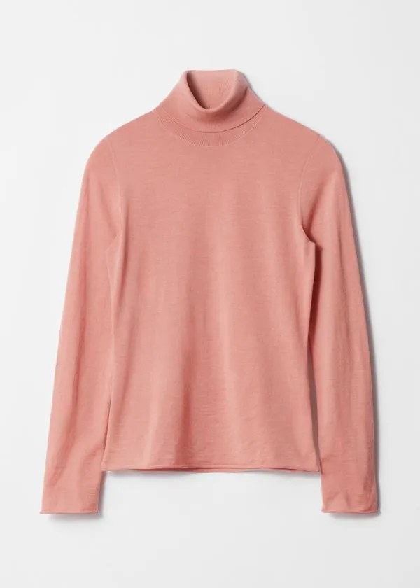 Women Knitwear and Other Stories Merino Turtleneck Jumper Rust