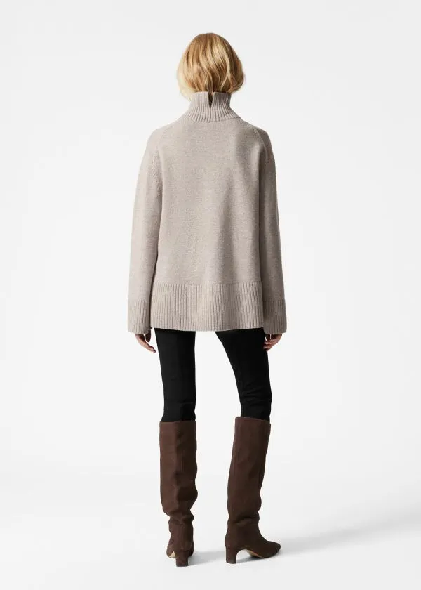 Women Knitwear and Other Stories Oversized Turtleneck Wool Jumper Mole