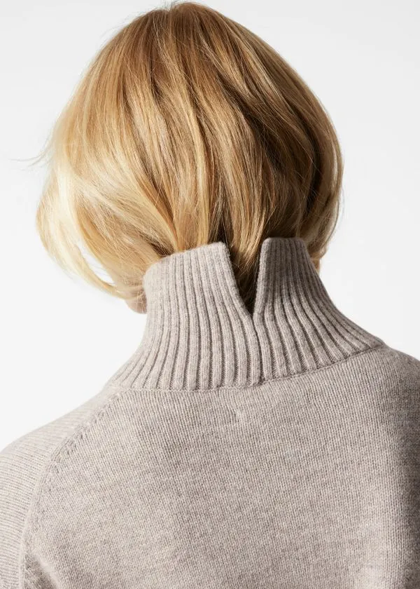 Women Knitwear and Other Stories Oversized Turtleneck Wool Jumper Mole