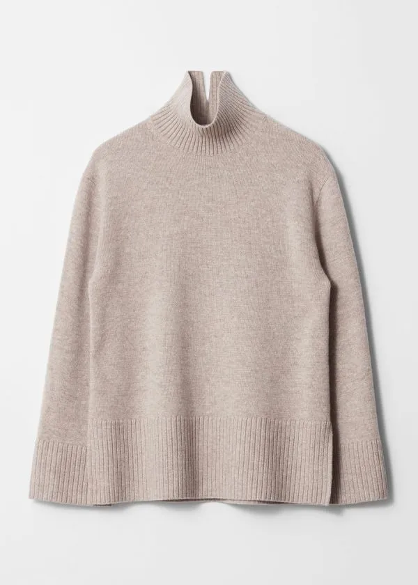 Women Knitwear and Other Stories Oversized Turtleneck Wool Jumper Mole