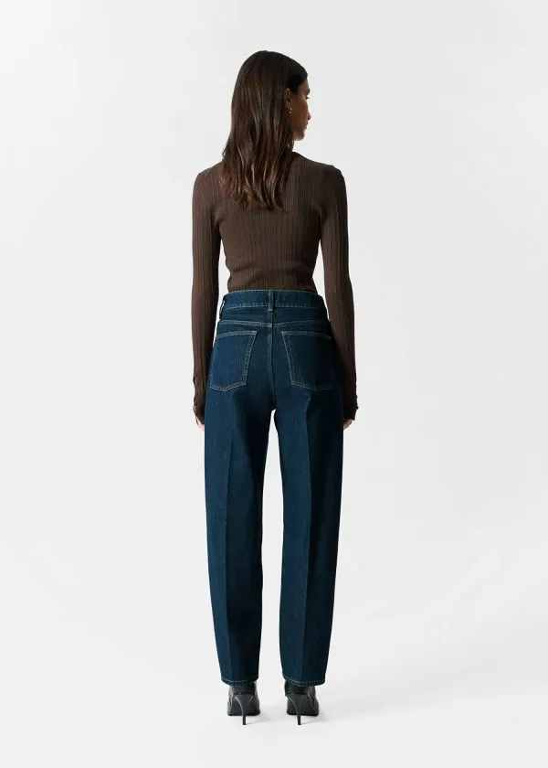 Women Knitwear and Other Stories RibKnit Top Dark Brown