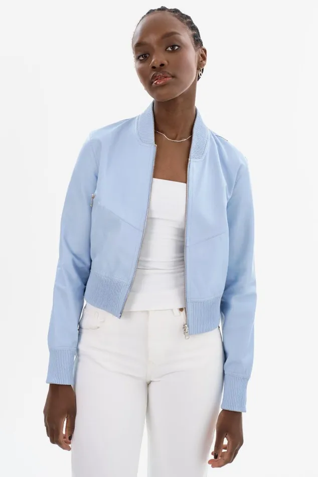 Women KORDELLA Reversible Leather Bomber Jacket Cool Blueblue LAMARQUE Leather Jackets Women KORDELLA Reversible Leather Bomber Jacket Cool Blueblue LAMARQUE Leather Jackets