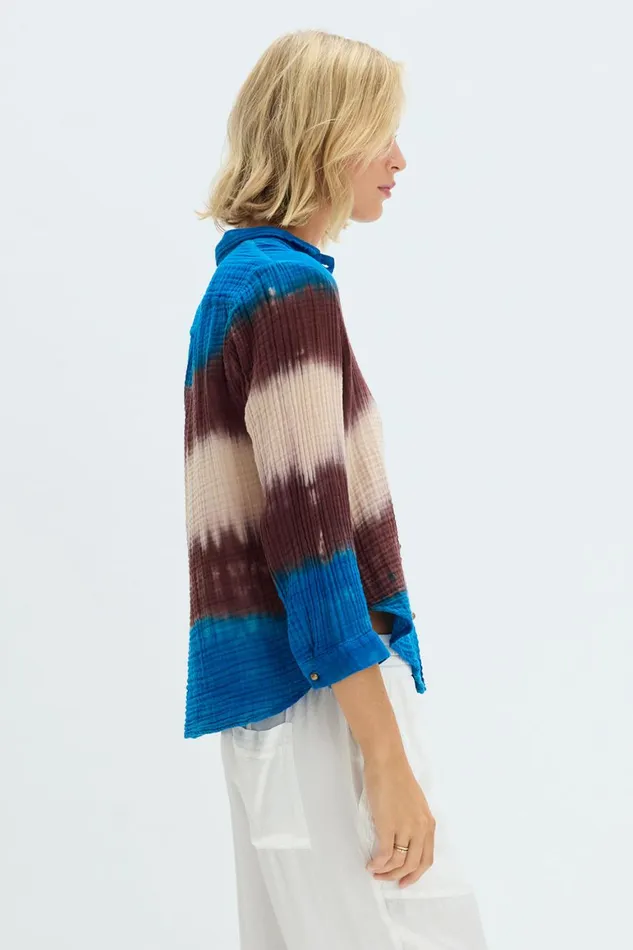 Women Lapis Multi Dual Gauze Lauren Blouse Raquel Allegra Bottoms