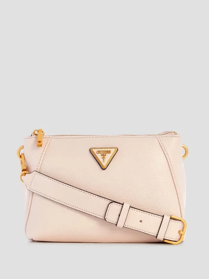 Women Laryn Pebbled DualZip Crossbody Light Rose Handbags GUESS