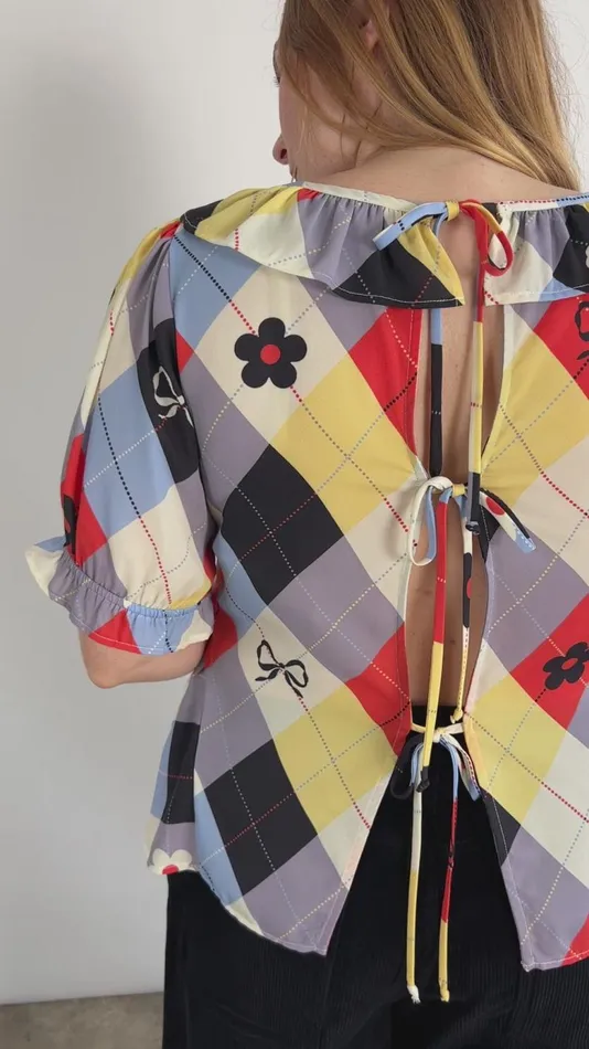 Women Leia Ruffle Blouse Cirque Argyle Lisa Says Gah Blouses